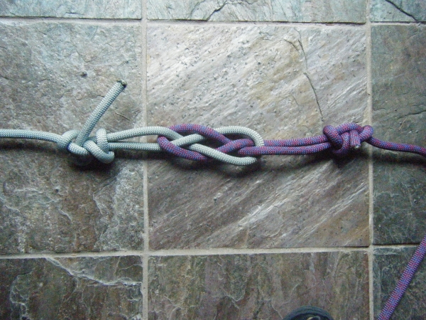 Carrick bend with Highpoint tie-off